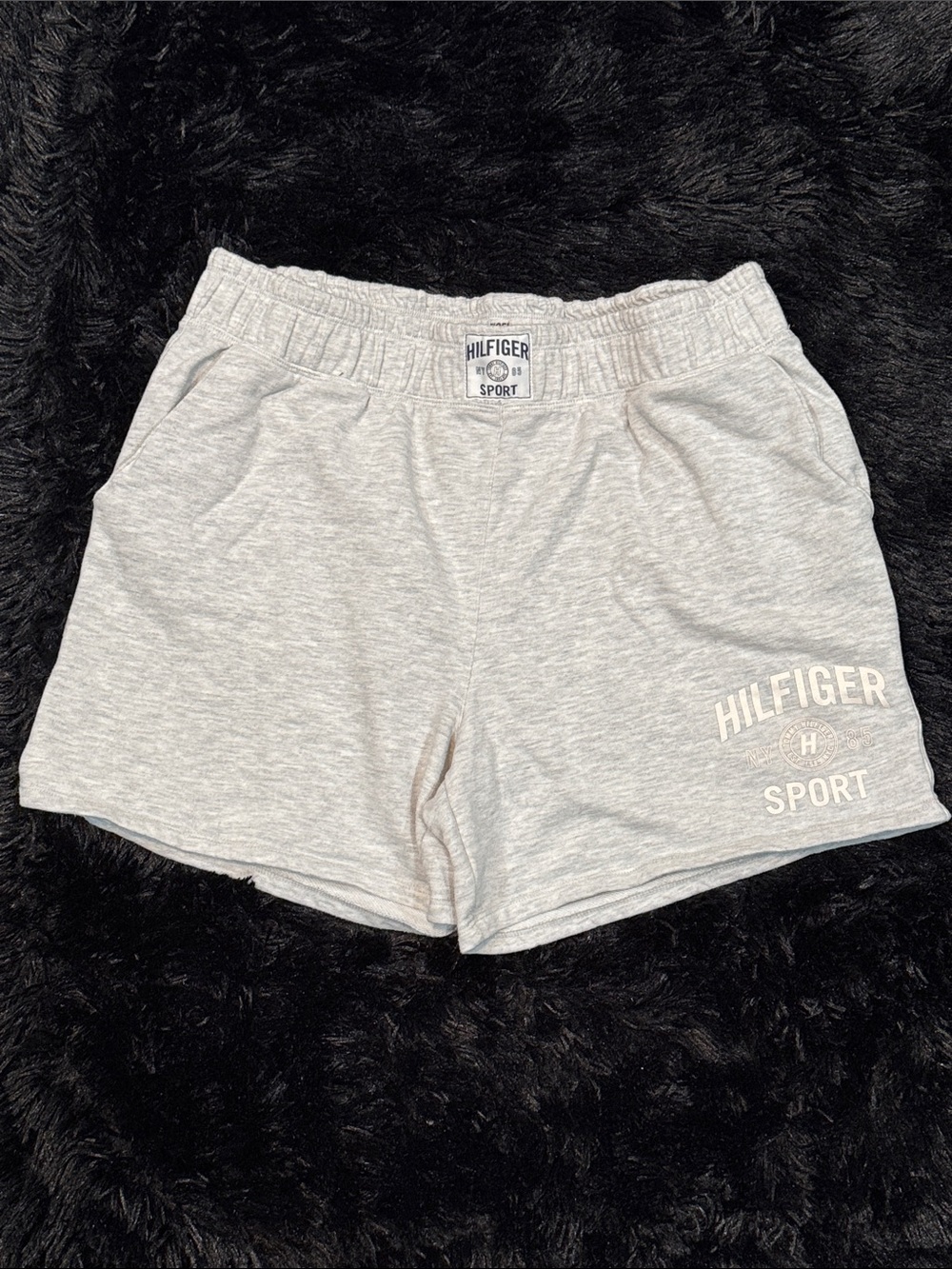 Tommy Hilfiger Light Gray Sport Pull-On Athletic Shorts